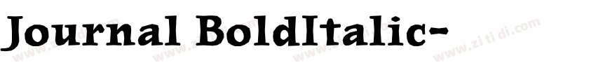 Journal BoldItalic字体转换